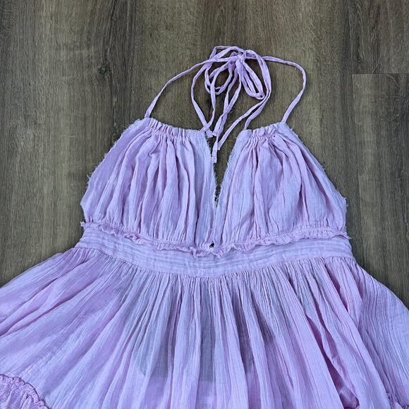 NEW Free People Lilac Babydoll 100 Degree Dress Sz M - Picture 5 of 16